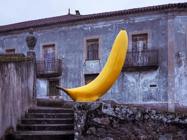 banana yellow stairs